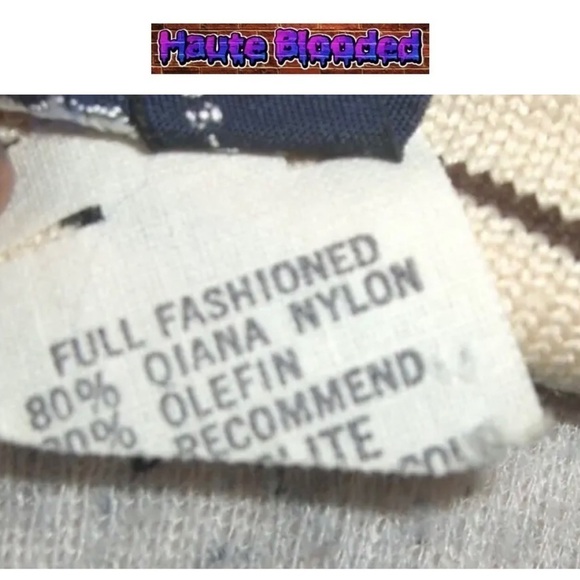 Vintage 70s Givenchy Sport Beige Striped Sweater Pants Scarf Logo Couture Petite - Picture 16 of 16